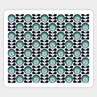 Mid century modern flower pattern Sticker